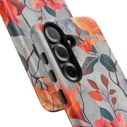 Floral Phone Case, Tough Cases, Flower Power, Gift for Her, Decorative Phone Cover, Trendy Accessories, Everyday Style