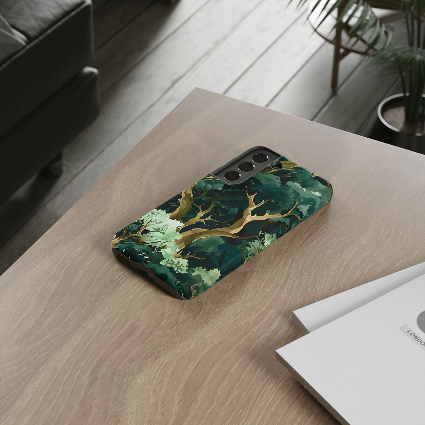 Forest Green Phone Case, Nature-Inspired Tough Cases, Eco-Friendly Gift, Outdoor Lover Accessory, Unique Phone Cover