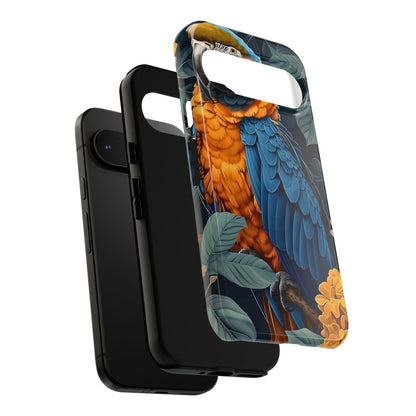 Tropical Parrot Phone Case - Tough Cases, Colorful Phone Cover, Nature Lover Gift, Floral Design, Bird Lover Accessory