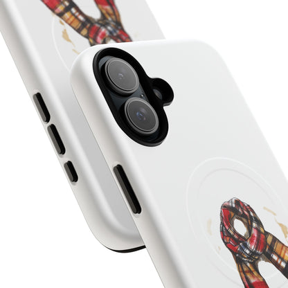Stylish Tough Magnetic Phone Case - Fall Plaid Scarf Design, iPhone Accessories, Gift for Her, Cozy Autumn Decor, Seasonal Fashion