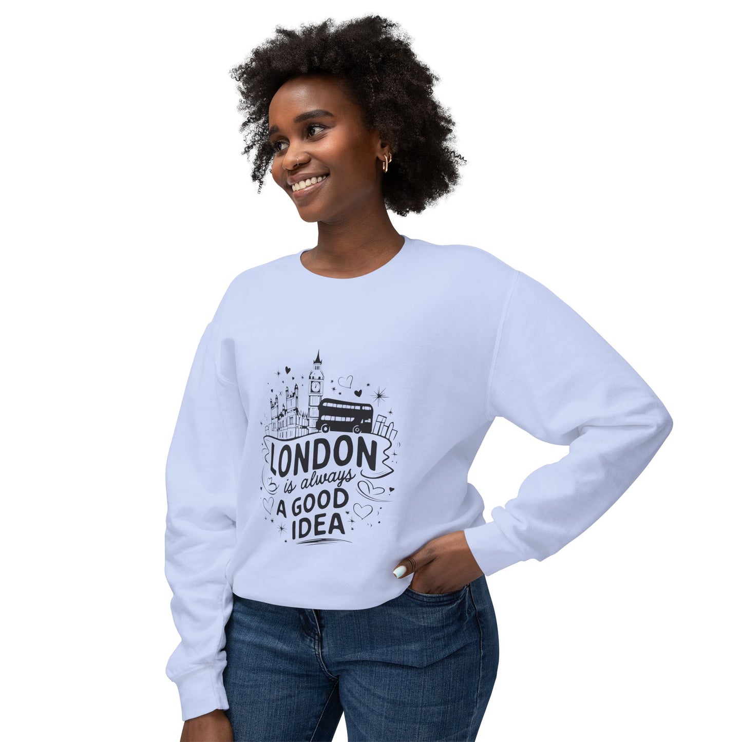 Unisex Lightweight Crewneck Sweatshirt - London is Always a best Idea