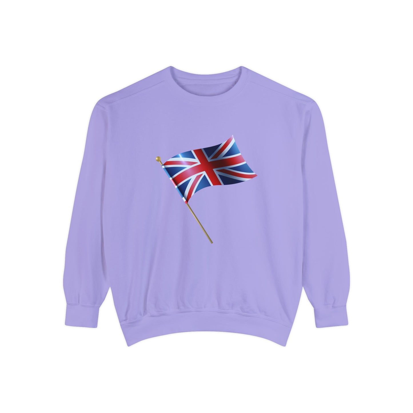 Unisex Garment-Dyed Sweatshirt - Classic UK Flag
