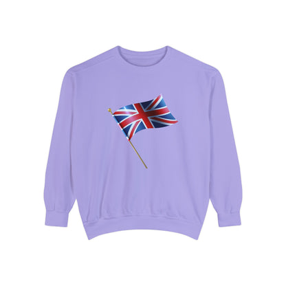 Unisex Garment-Dyed Sweatshirt - Classic UK Flag