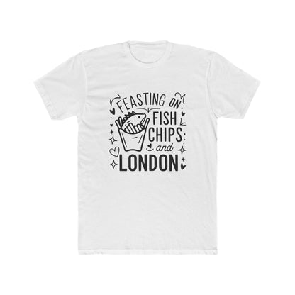 Fish Chips and London Versatile Unisex Cotton Crew Tee