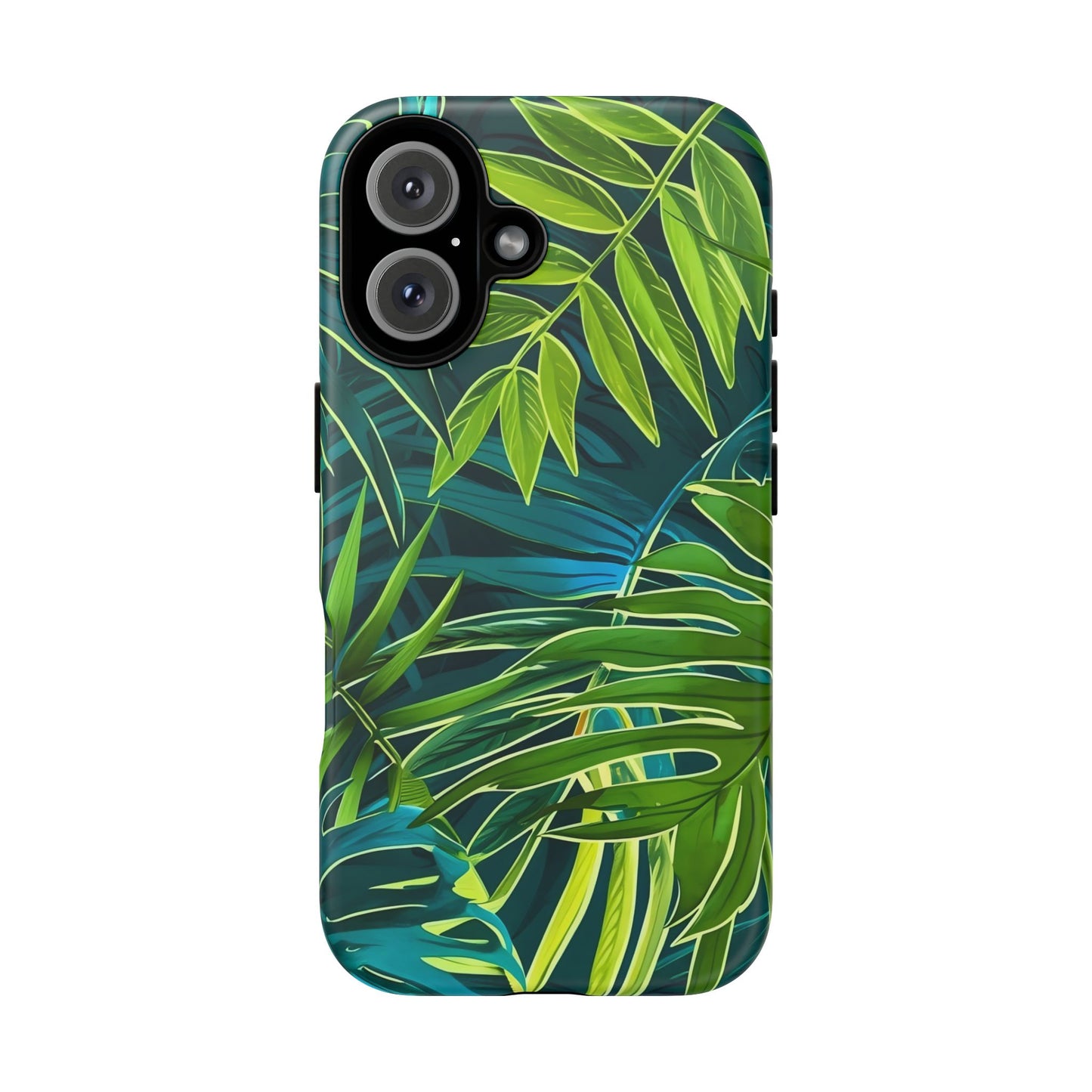 Tropical Phone Case - Durable Green Leaf Design, Eco-Friendly Gift, Trendy Accessory, Nature Lover's Case, Summer Vibes