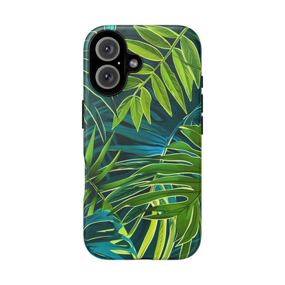 Tropical Phone Case - Durable Green Leaf Design, Eco-Friendly Gift, Trendy Accessory, Nature Lover's Case, Summer Vibes