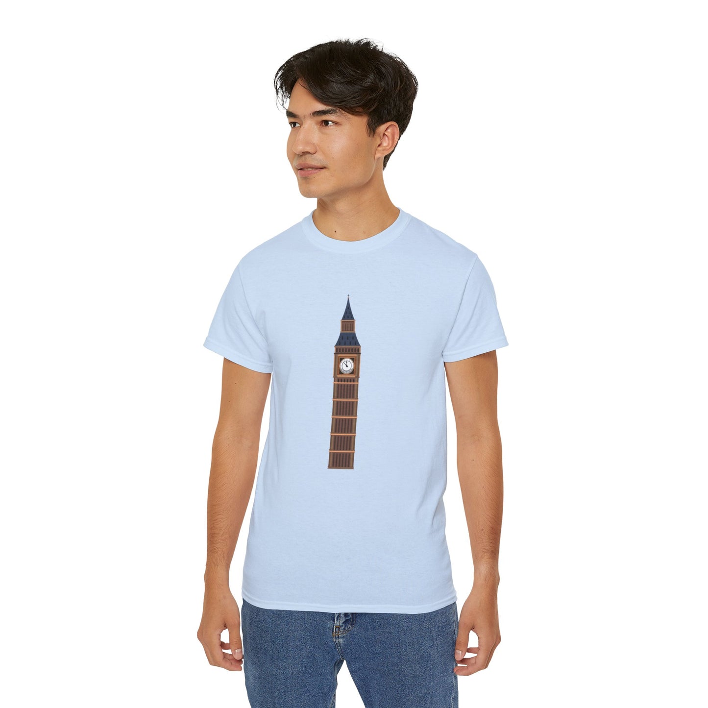Unisex Ultra Cotton Tee - Trendy Big Ben - Iconic British Tower