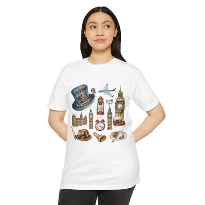 Unisex CVC Jersey T-shirt  - From London to the Countryside - England’s Icons