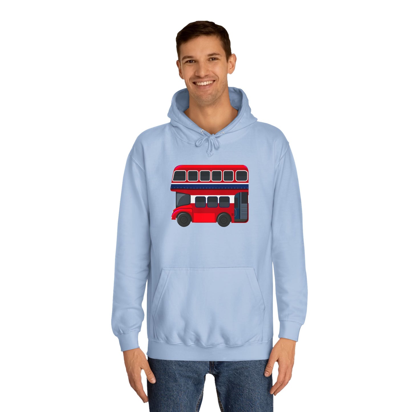 Unisex College Hoodie - London Transport English Bus
