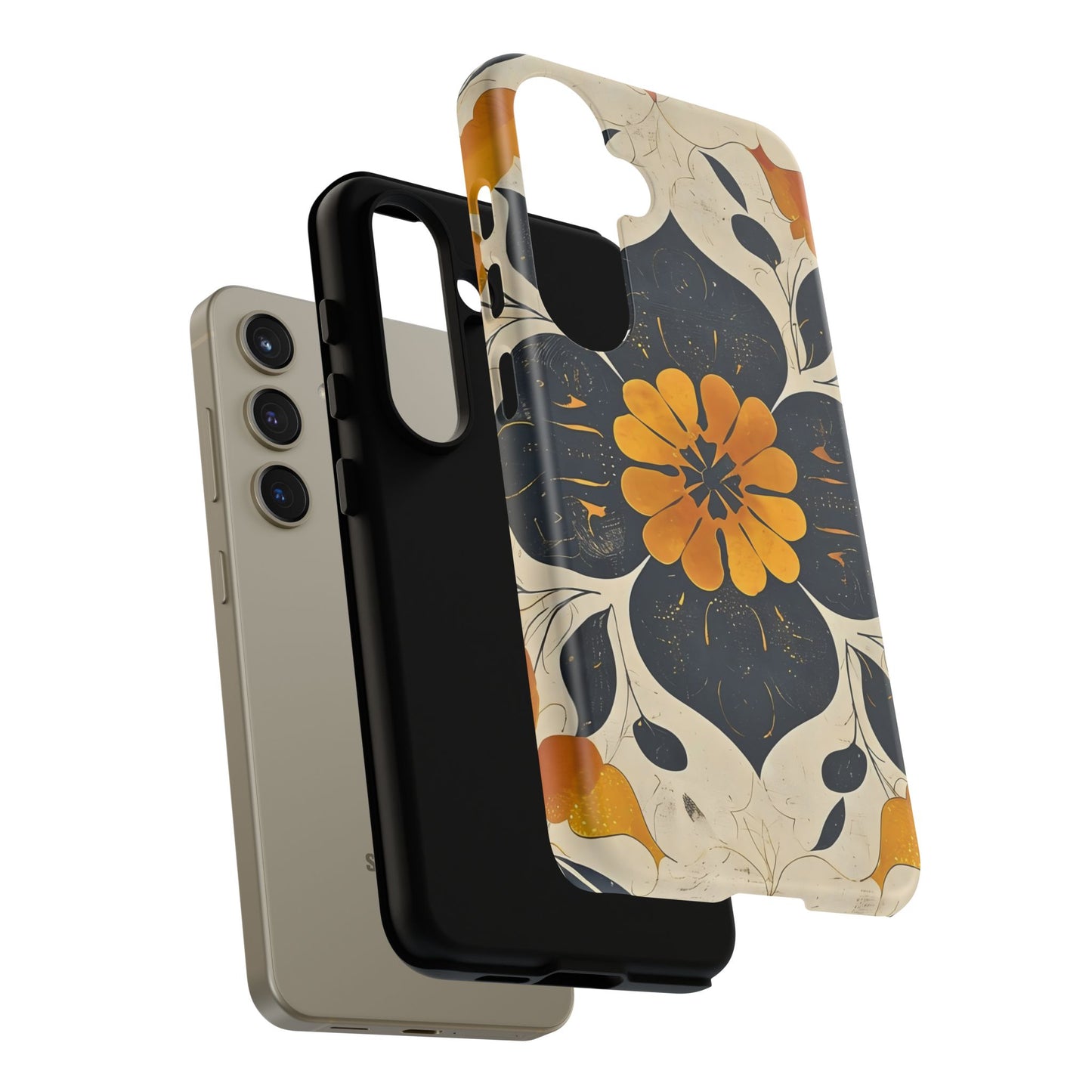 Floral Phone Case - Tough Cases, Botanical iPhone Cover, Vintage Flower Design, Durable Smartphone Protection, Unique Gift Idea