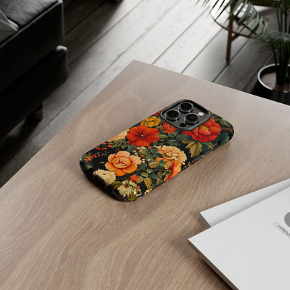 Floral Phone Case, Tough Cases, Decorative Tech Accessories, Gift for Her, Nature Lover Gift, Boho Style Case, Spring Floral Cover