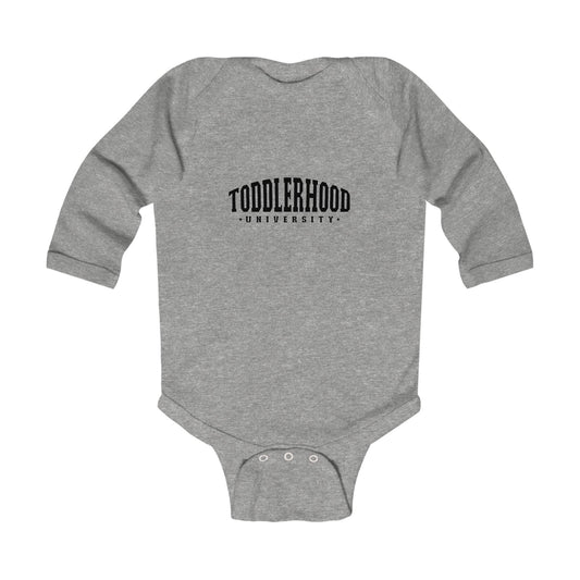 Toddlerhood University Infant Long Sleeve Bodysuit - Cute Baby Clothing for New Parents