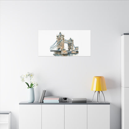 London Bridge Matte Canvas Wall Art, Elegant Home Decor, Unique Gift for Art Lovers, Travel Enthusiast Wall Decor, Modern Aesthetic
