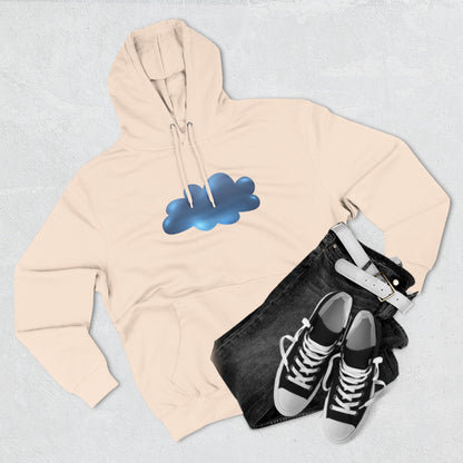 Three-Panel Fleece Hoodie - Serene Cloudscape