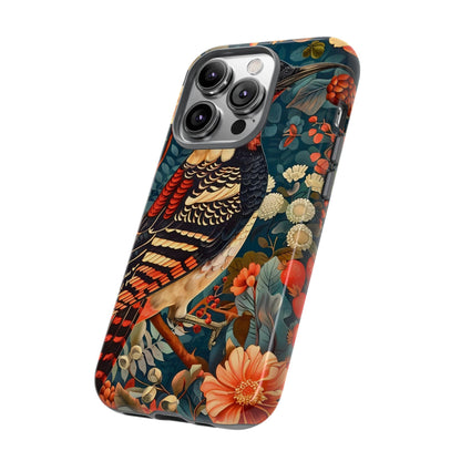 Nature-Inspired Phone Case with Floral Art, Tough Phone Cover, Protective Case, Gift for Nature Lovers, Unique Phone Accessory