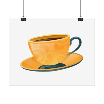 Coffee Lovers Rolled Posters, Cute Coffee Art, Kitchen Decor, Coffee Shop Print, Gift for Coffee Enthusiasts