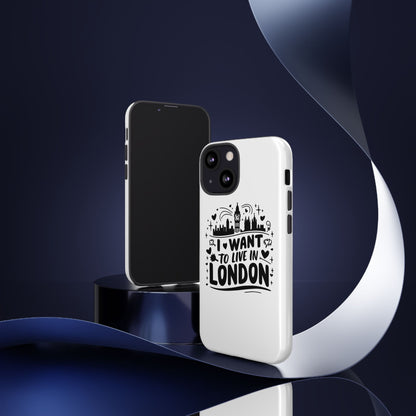 London City iPhone Case, Tough Phone Cover, Travel Gift, London Souvenir, Adventure Accessory, Wanderlust Decor