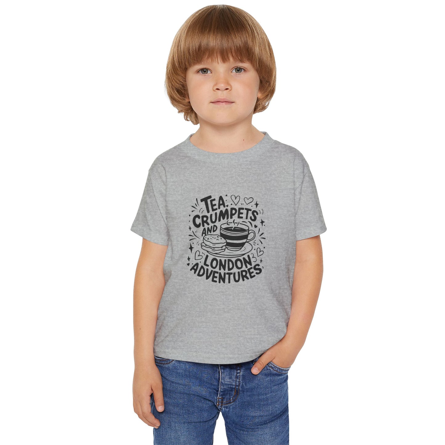 Toddler T-Shirt - Tea crumpets and London adventures