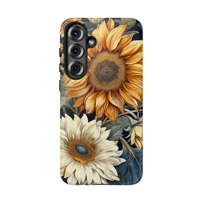 Floral Phone Case for Tough Cases, Sunflower Design, Nature Lover Gift, Birthday Present, Eco-Friendly Accessories, Summer Vibes