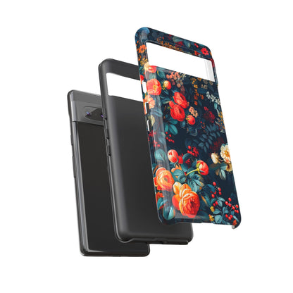 Floral Phone Case, Tough Cases for Protection, Vibrant Floral Design, Chic Gift for Her, Stylish Accessories