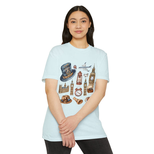 Unisex CVC Jersey T-shirt  - From London to the Countryside - England’s Icons
