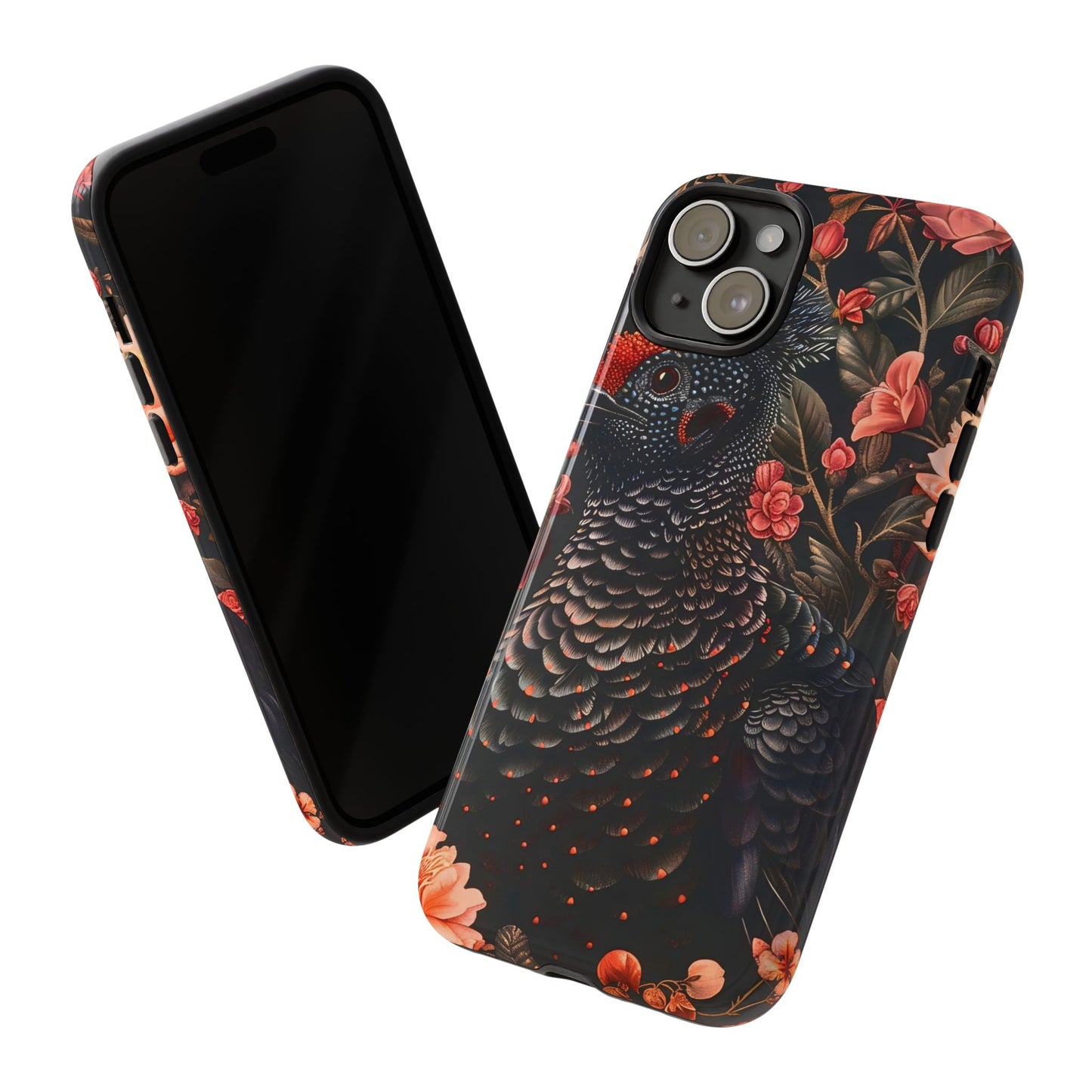 Tough Cases: Floral Design Phone Case, Stylish Protection for Your Phone, Unique Gift for Bird Lovers, Vibrant Floral Art, [...]