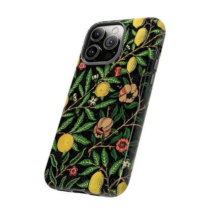 Tough Cases Phone Case, Floral Phone Cover, Tough Phone Protection, Gift for Plant Lovers, Black Background, Eco-Friendly Design