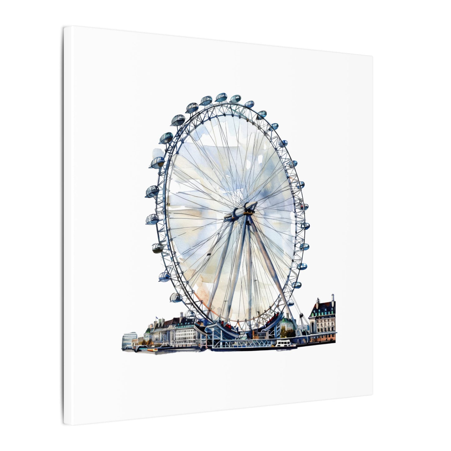 London Eye Canvas Print, Wall Art Decor, Travel Gift, Home Decoration, Unique Art Piece