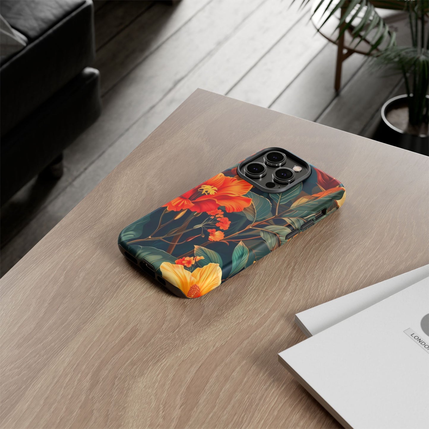 Tough Floral Phone Case | Tropical Vibe, Gift for Nature Lovers, Summer Beach Accessory, Floral Pattern, Trendy Phone Accessories