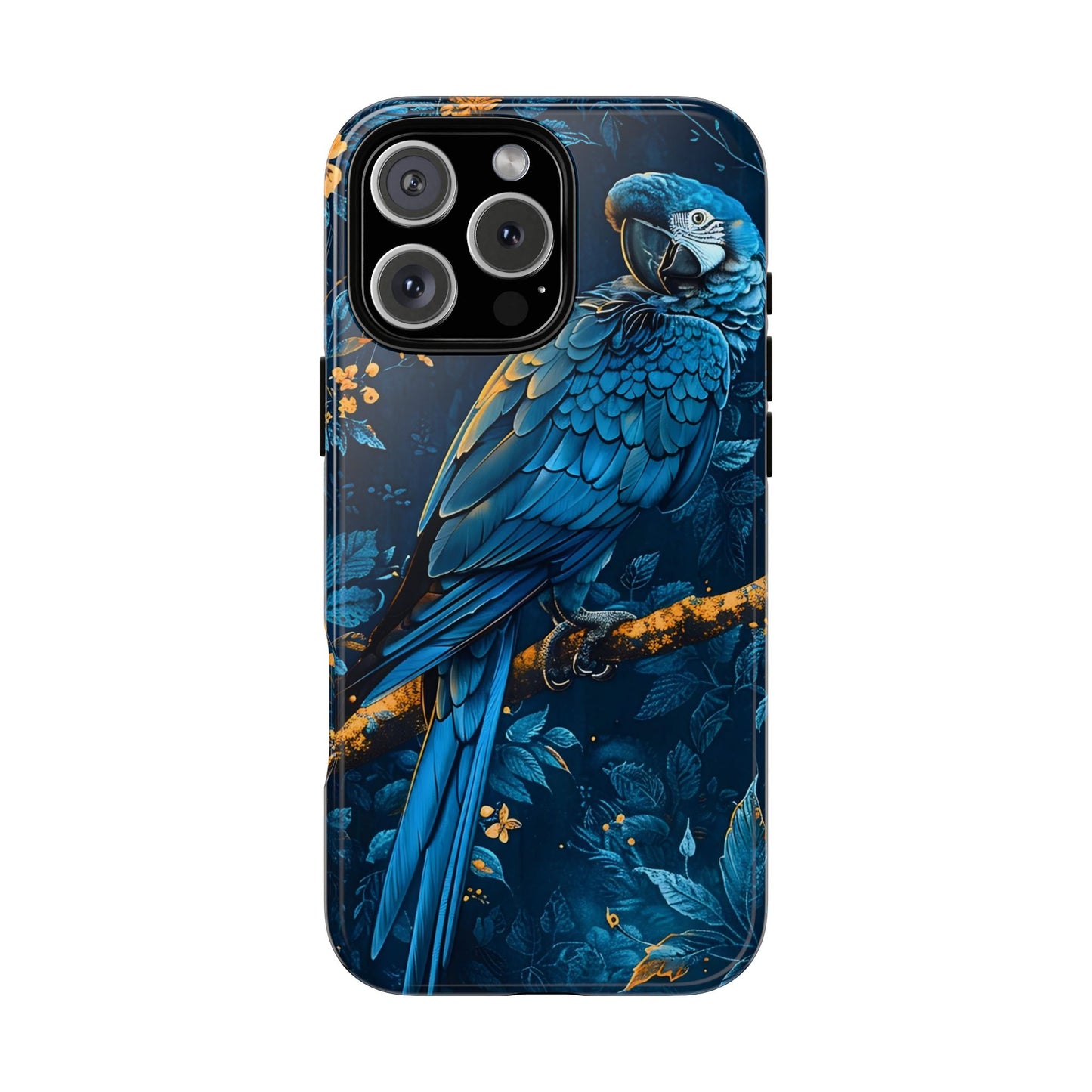 Tough Cases - Vibrant Blue Parrot Phone Case, Tropical Bird Phone Cover, Nature Lover Gift, Eco-Friendly Accessories, Unique Wildlife Decor
