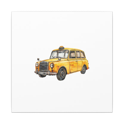 Vintage Taxi Matte Canvas, Stretched, 0.75" (Multi-Size)