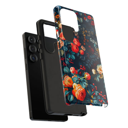 Floral Phone Case, Tough Cases for Protection, Vibrant Floral Design, Chic Gift for Her, Stylish Accessories