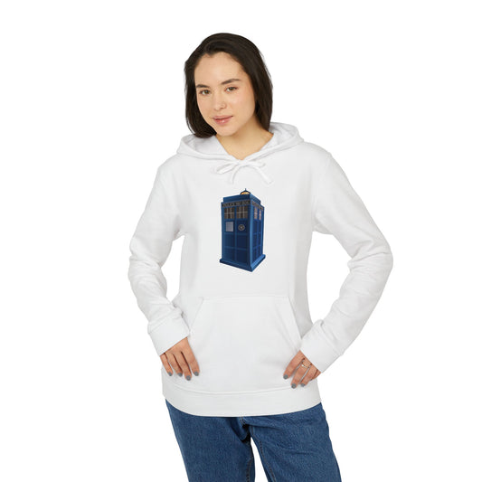adidas Unisex Fleece Hoodie - British Police Public Call Box - Iconic TARDIS Design