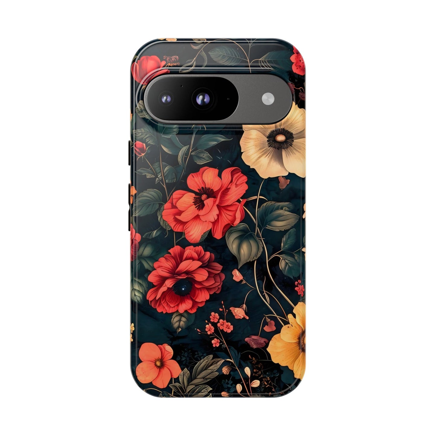 Floral Phone Case, Tough Cases, Flower Motif, Protective Cover, Gift for Her, Floral Design, Spring Accessory