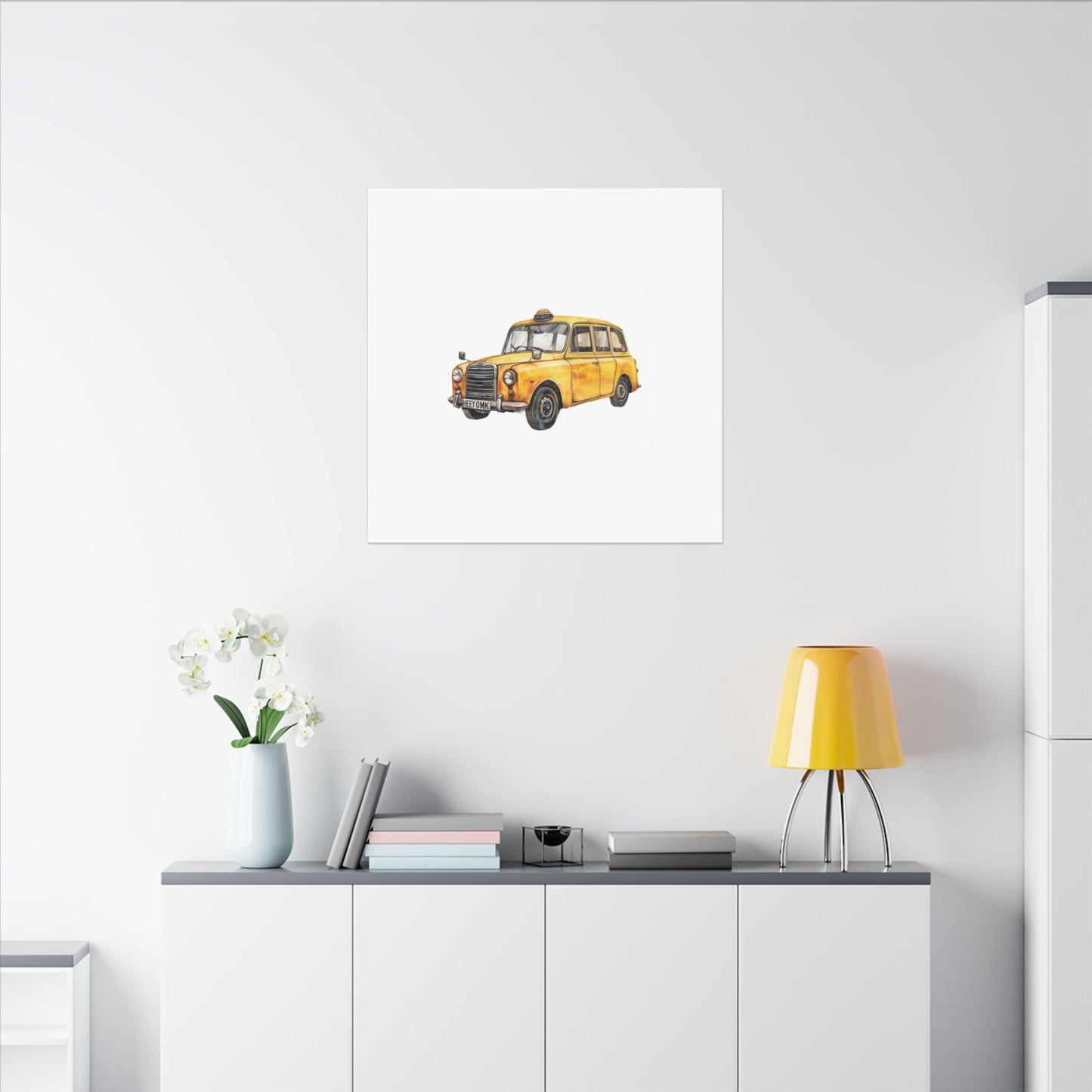 Vintage Taxi Matte Canvas, Stretched, 0.75" (Multi-Size)