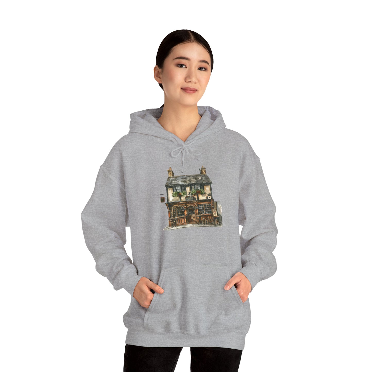 Unisex Heavy Blend™ Hooded Sweatshirt - A British Village Dream