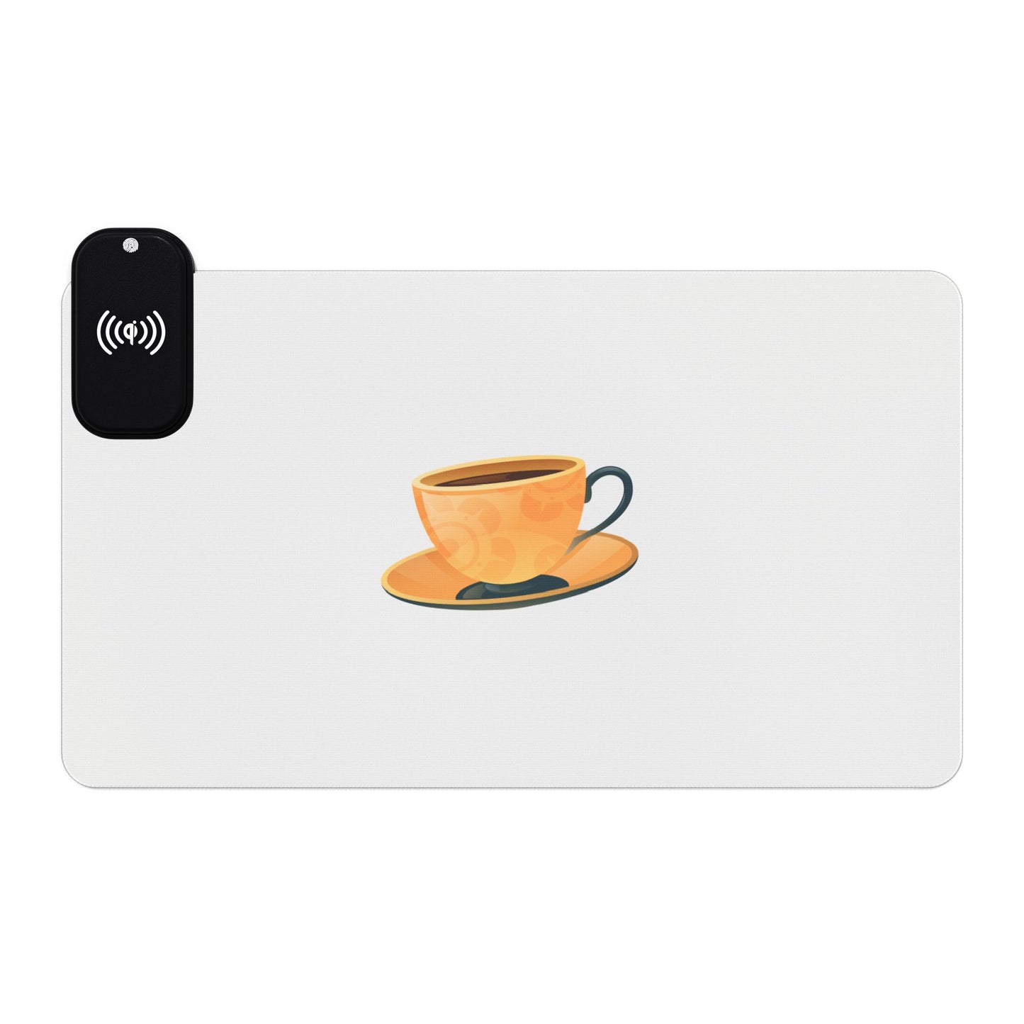 Golden Teacup and Saucer - LED Gaming Mouse Pad with Wireless Charging - Perfect for Gamers, Home Office Decor, and Christmas Gifts, Unique Desk Accessory, [...]