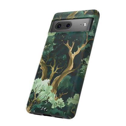 Forest Green Phone Case, Nature-Inspired Tough Cases, Eco-Friendly Gift, Outdoor Lover Accessory, Unique Phone Cover