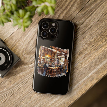 Artistic Phone Case - Cozy Pub Vibe, Trendy Smartphone Accessory, Gift for Friends, Modern Design, Durable Protection