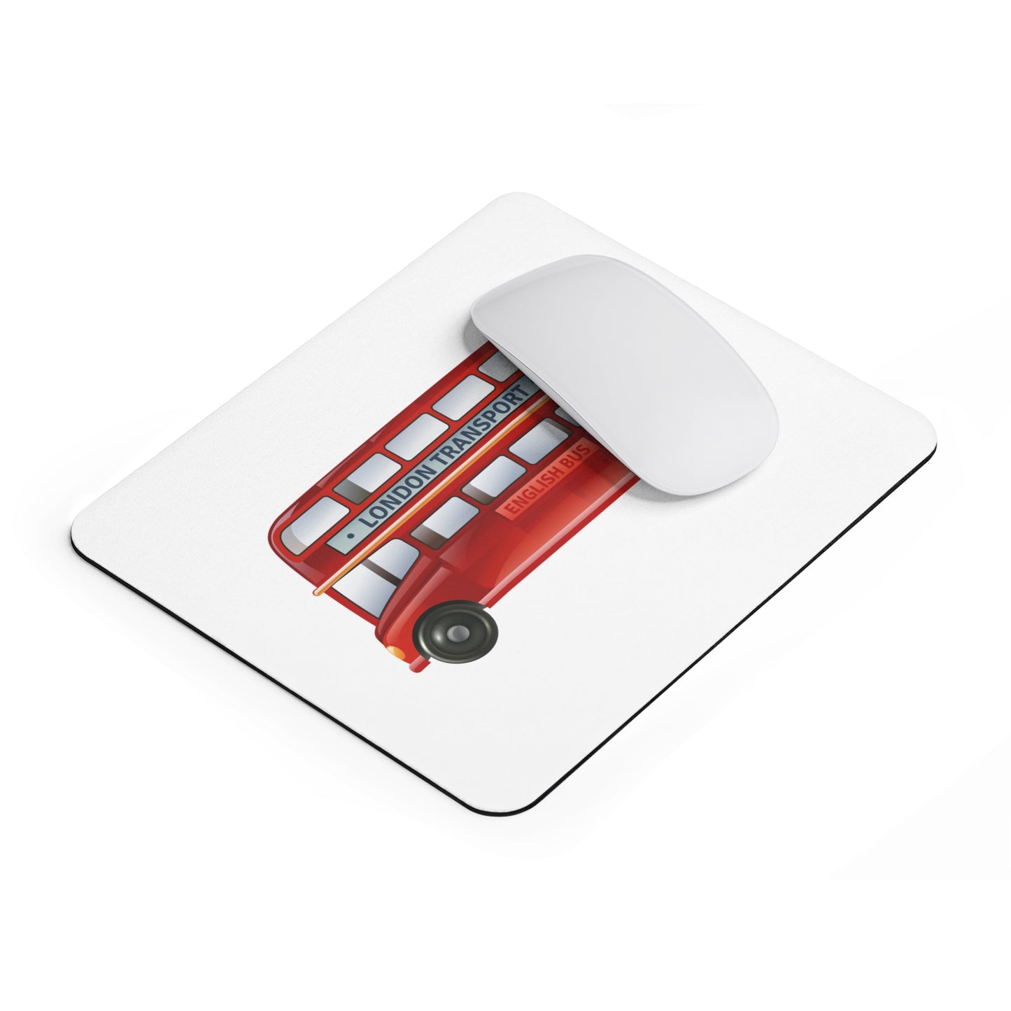 London Bus Mouse Pad, Gift for Travelers, Office Decor, Unique Desk Accessory, Home Office Essentials, Fun Mouse Pad