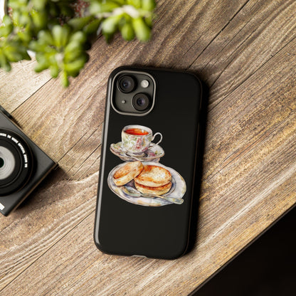 Tea Time Phone Case with Cookies Design, Cute Phone Cover, Gift for Tea Lovers, Kitchen Decor, Whimsical Style