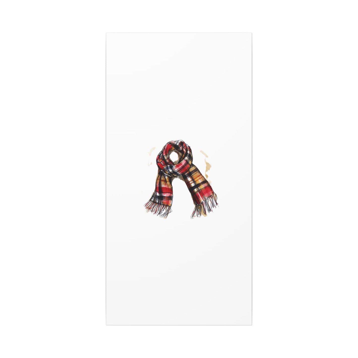Autumn Scarf Canvas Art Print | Cozy Home Décor, Gift for Fall Lovers, Seasonal Wall Art, Unique Interior Design
