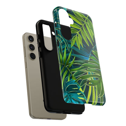 Tropical Phone Case - Durable Green Leaf Design, Eco-Friendly Gift, Trendy Accessory, Nature Lover's Case, Summer Vibes