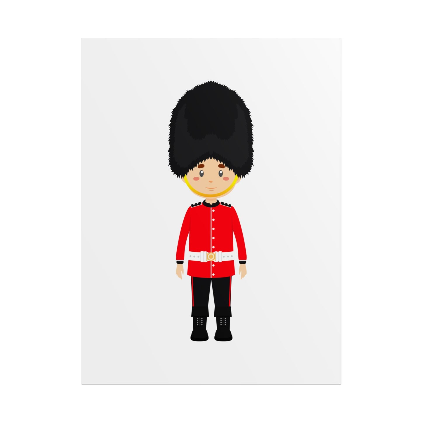Adorable British Soldier Rolled Posters, Kids Room Decor, Unique Gift, Nursery Art, Educational Wall Art