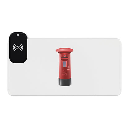 Royal Mailbox - LED Gaming Mouse Pad with Wireless Charging, Gaming Desk Accessory, RGB Decor, PC Gamer Gift, Office Essentials