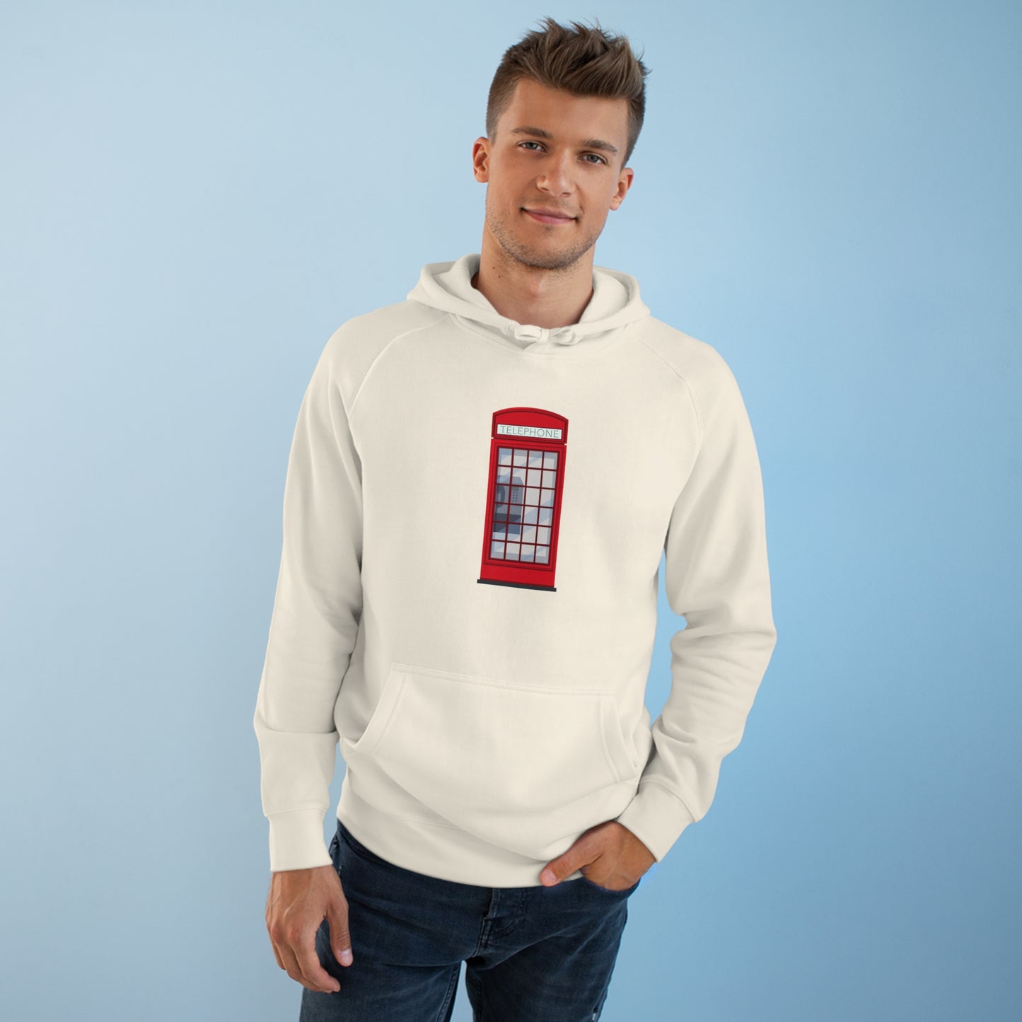 Unisex Hoodie - Traditional British Red Telephone Booth
