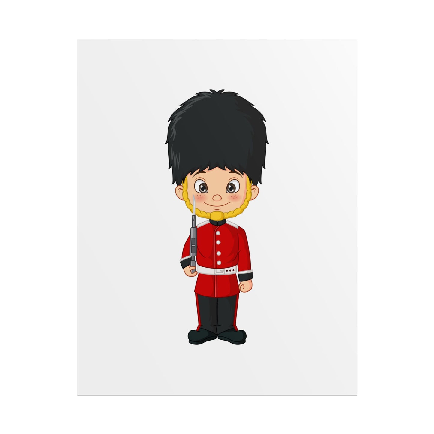 Whimsical Soldier Rolled Poster Art, Children's Room Decor, Cute Wall Art, Nursery Wall Hanging, Gift for Kids