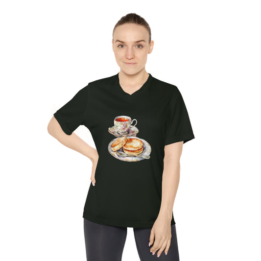 Women's Performance V-Neck T-Shirt - Rustic Food Design Wall Art