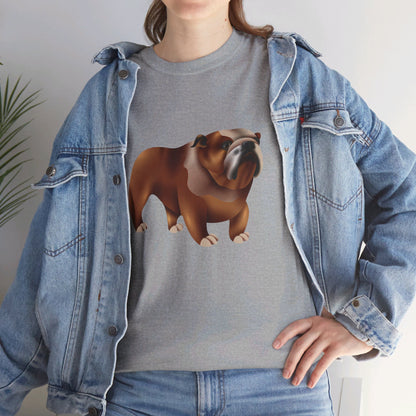 Adorable British Dog Relaxed Unisex Heavy Cotton T-Shirt