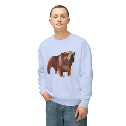 Unisex Lightweight Crewneck Sweatshirt - British Royal Crown Design - British Dog